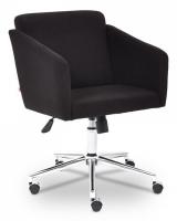 Кресло MILAN хром флок , черный, 35. Фото №1