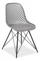 Стул VINCENT (mod. 8001) металл/пластик, 46,5 х 53 х 83,5 см, серый/черный (поставляется по 4 шт)