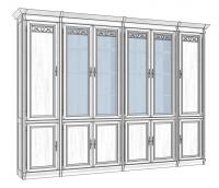 Шкаф книжный модульный Оскар вар.2 фото Шкаф книжный модульный Оскар вар.2