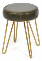 Стул  Secret De Maison FIX ( mod. 4355-G)  металл/кожа буйвола, 33x33x44, античный зеленый  (поставляется по 2 шт). Фото №1