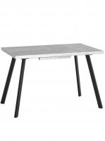 Стол Plain 116-158*74 бетон/черный фото Стол Plain 116-158*74 бетон/черный