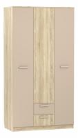 Акварель НМ 013.08-01 М1 Шкаф комбинированный Капучино/Дуб сонома, Дуб Сонома