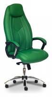 Компьютерное кресло BOSS люкс хром кох/зам зеленый/зеленый перфорированный, 36-001/36-001/06. Фото №1