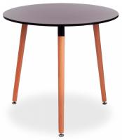 Стол MARS (mod. T1004) МДФ/дерево, 80 х 80 х 75 см , Black (черный)/ Natural (натуральный)