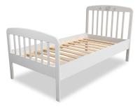 (Сильва) НМ 041.06 Кровать Лилу  Слоники / белый / серый (Сильва) НМ 041.06 Кровать Лилу  Слоники / белый / серый