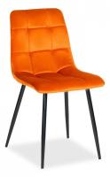Стул  CHILLY (mod. 7094) металл/вельвет, 45 х 55 х 87,5 см, рыжий/черный, G062-24 (поставляется только по 4 шт). Фото №1