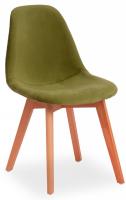 Стул Secret De Maison CINDY SOFT (mod. C1021F1)  / 1 шт. в упаковке вельвет/дерево , 53 х 45 х 81 см , зеленый (HLR 54)/натуральный