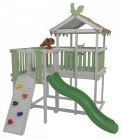 Комплекс игровой ДК4Б, бирюзовый, серый. Фото №1