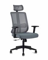 Кресло руководителя TopChairs Post серое фото Кресло руководителя TopChairs Post серое. Фото №1