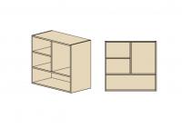 Полка-стеллаж гл. 404 мм с задней стенкой ДСП 18мм, открытая  Европа Лайт