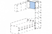 Полка навесная для формирования углового варианта Силуэт. Фото №1