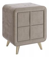 Тумба прикроватная Софи 2, (480х370х580) какао (велюр). Фото №1