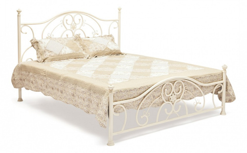 Кровать металлическая ELIZABETH 160*200 см (Queen bed), Античный белый (Antique White). Фото №1