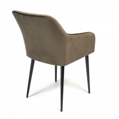 Кресло BREMO (mod. 708) ткань/металл, 58х55х83 см, высота до сиденья 48 см, темно-серый barkhat 14/черный (поставляется по 4 шт). Фото №2