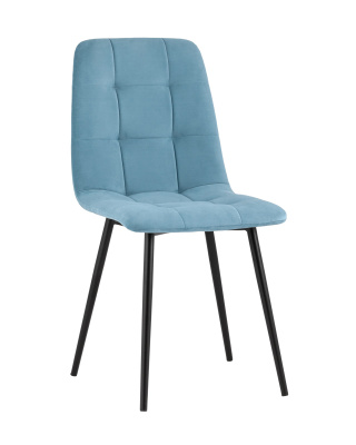 Стул Oliver велюр пыльно-голубой фото Стул Oliver велюр пыльно-голубой. Фото №2