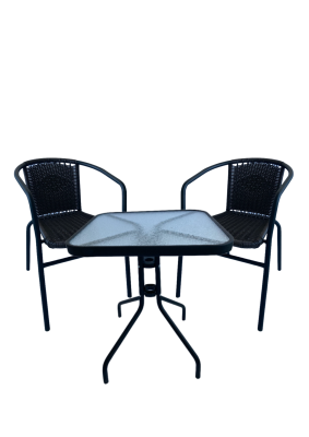 Комплект садовый "Бистро" BISTRO с коричневыми подушками фото Комплект садовый "Бистро" BISTRO с коричневыми подушками. Фото №5