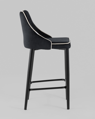 Стул полубарный Коби велюр черный. Фото №4