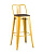 Стул барный TOLIX WOOD со спинкой желтый