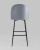 Стул барный Марсель велюр серый фото Стул барный Марсель велюр серый. Фото №6