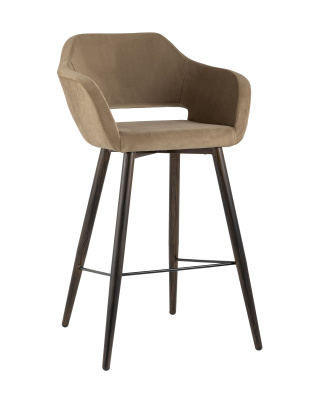 Стул барный Саймон велюр капучино. Фото
