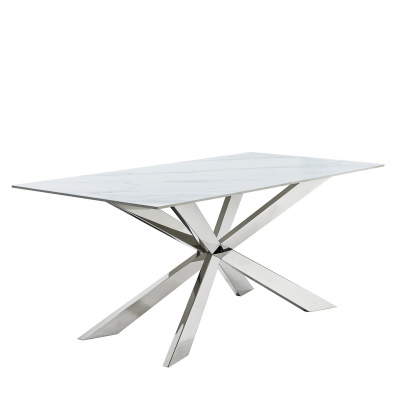 Стол T088 (180) камень белый матовый Calacata. Фото