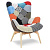 Кресло Contour DС-917(P) patchwork-лоскутный микс