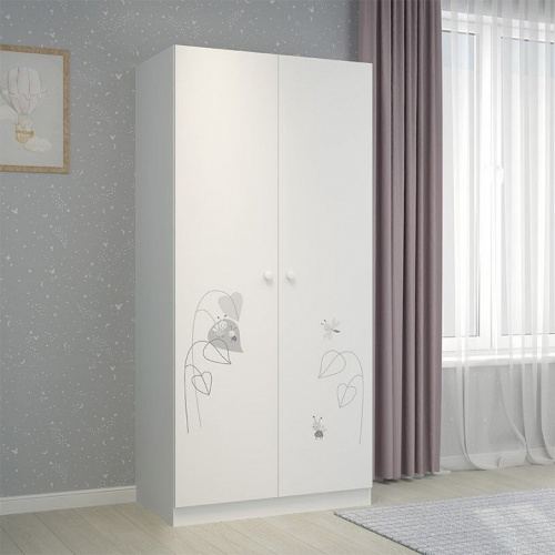 Шкаф платяной Polini kids French 1230 Amis, белый. Фото №4