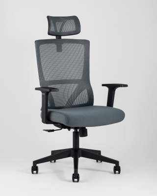 Кресло руководителя TopChairs Local серое. Фото №3