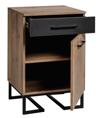 Тумба для обуви с ящиком Loft Дуб табак/Графит. Фото №5