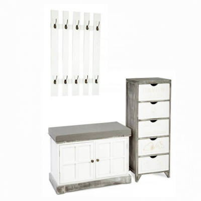 Комод с пятью ящиками цвет каркаса Серый / Ящики, дверца - белый фото Комод с пятью ящиками цвет каркаса Серый / Ящики, дверца - белый. Фото №2