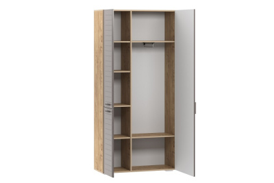 Шкаф для одежды Livorno НМ 013.36 (фасад с зеркалом), Софт Графит, Дуб Бунратти. Фото №2