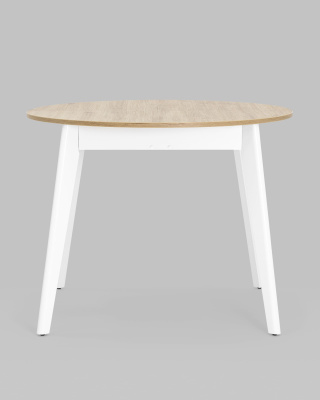 Стол Rondo 100-135*100 дуб/белый. Фото