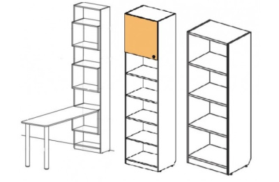 Стол приставной к стеллажу Силуэт фото Стол приставной к стеллажу Силуэт. Фото №3
