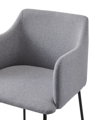 Стул C-961 серый/матовый черный. Фото №2