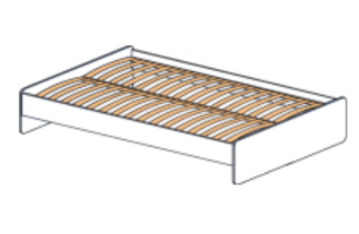 Кровать на каркасе двуспальная Силуэт (1800 х 2000) белый. Фото