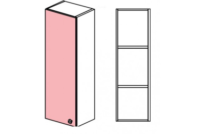 Шкаф навесной узкий высокий Силуэт. Фото №2