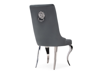 Стул на металлокаркасе Viki dark grey / steel. Фото №5