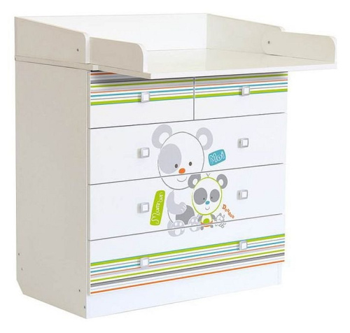 Комод пеленальный Polini kids Simple 1780 Панды, белый фото Комод пеленальный Polini kids Simple 1780 Панды, белый. Фото №3