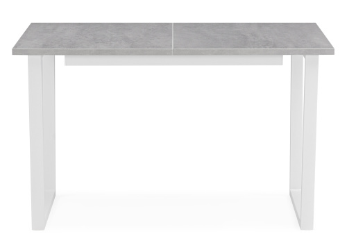 Стол деревянный Лота Лофт 120 25 мм бетон / белый матовый. Фото №3