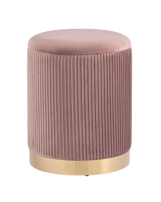 Пуф Шарлотта с ящиком велюр розовый фото Пуф Шарлотта с ящиком велюр розовый. Фото №2