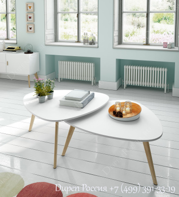 Комплект из двух столиков DUPEN CT-901 Белый. Фото №4