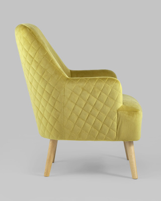 Кресло Хантер велюр горчичный. Фото