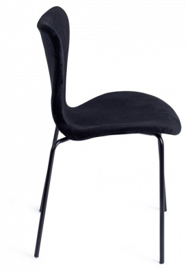 Стул Jacobsen SOFT (mod DC 103) / 1 шт. в упаковке металл/флок, 59x45.5x84.5, черный. Фото