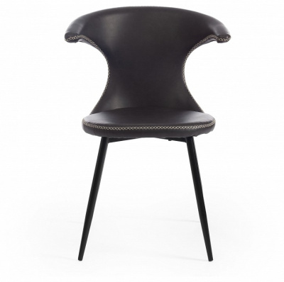 Стул FLAIR (mod. 9020) экокожа/металл, 60 х 56 х 78 см , серый 22/черный  (поставляется по 4 шт) фото Стул FLAIR (mod. 9020) экокожа/металл, 60 х 56 х 78 см , серый 22/черный  (поставляется по 4 шт). Фото №2