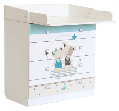 Комод пеленальный Polini Kids Simple 1580, белый. Фото