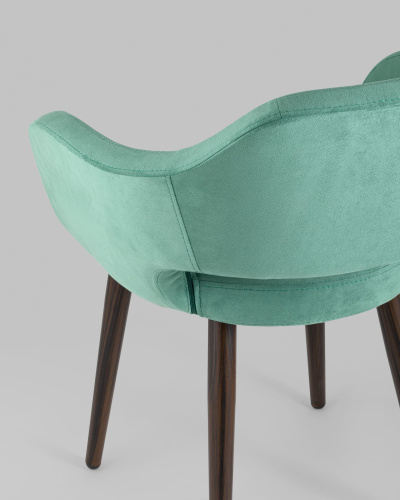 Стул с подлокотниками Саймон велюр морской. Фото №8