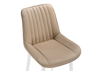 Стул Седа велюр бежевый / белый фото Стул Седа велюр бежевый / белый. Фото №4