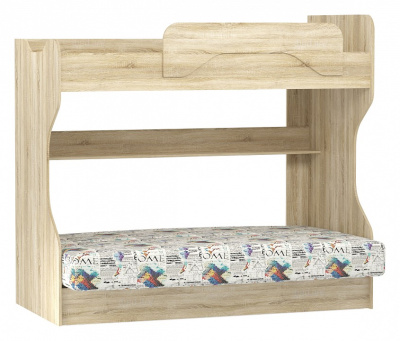 Оливия НМ 037.43 М2 Кровать Жаккард Рим, Дуб Сонома. Фото