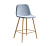 Стул полубарный 350S голубой/дерево
