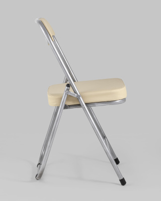 Стул складной ДЖОН металлик, кремовый. Фото №4